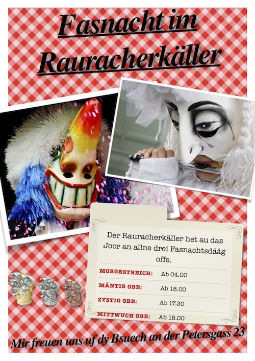 Der Rauracherkeller ist auch dieses Jahr an der Fasnacht geöffnet